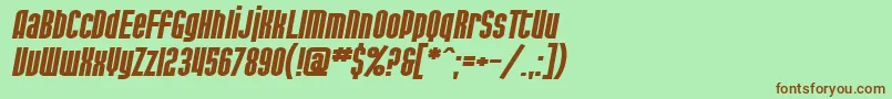 SF Port McKenzie Extended Bold Italic Font – Brown Fonts on Green Background
