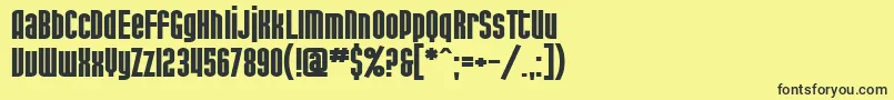 SF Port McKenzie Extended Bold Font – Black Fonts on Yellow Background