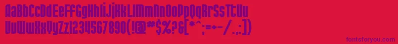 SF Port McKenzie Extended Bold Font – Purple Fonts on Red Background