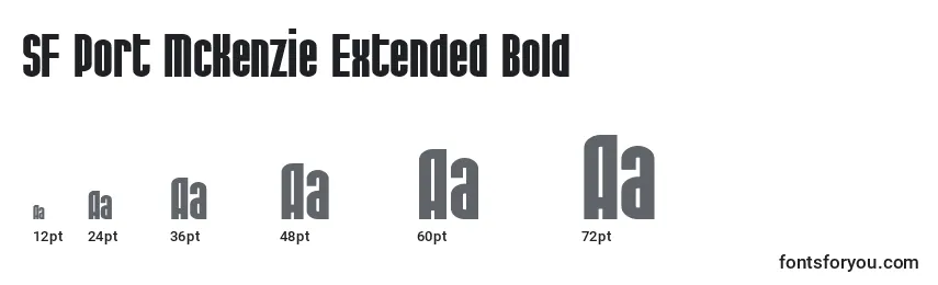 SF Port McKenzie Extended Bold Font Sizes