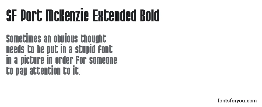Шрифт SF Port McKenzie Extended Bold