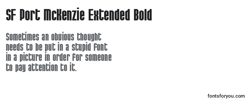 Czcionka SF Port McKenzie Extended Bold