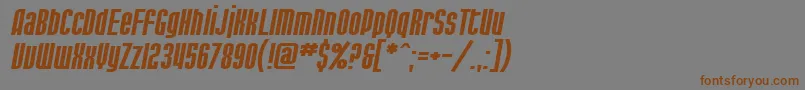 SF Port McKenzie Extended Italic Font – Brown Fonts on Gray Background
