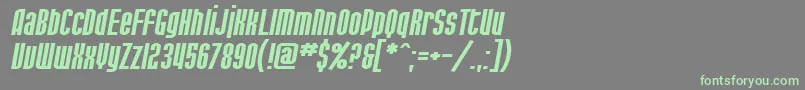 SF Port McKenzie Extended Italic Font – Green Fonts on Gray Background
