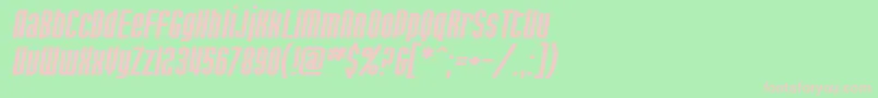 SF Port McKenzie Extended Italic Font – Pink Fonts on Green Background