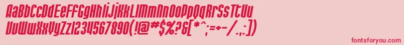 SF Port McKenzie Extended Italic Font – Red Fonts on Pink Background