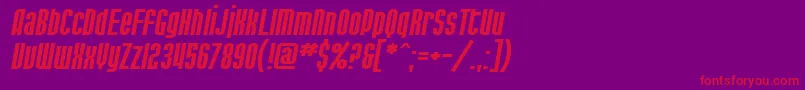 SF Port McKenzie Extended Italic Font – Red Fonts on Purple Background