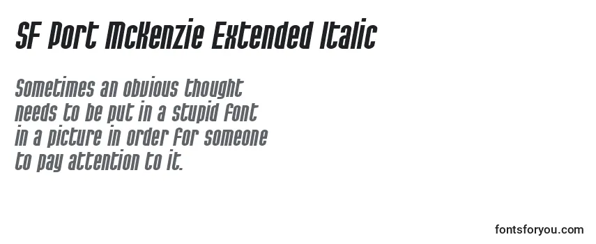 SF Port McKenzie Extended Italic-fontti