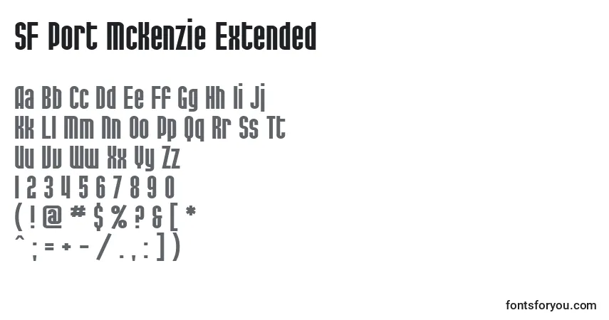 SF Port McKenzie Extendedフォント–アルファベット、数字、特殊文字
