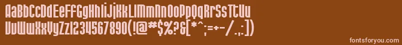 SF Port McKenzie Extended Font – Pink Fonts on Brown Background