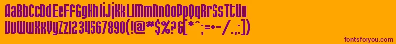 SF Port McKenzie Extended Font – Purple Fonts on Orange Background