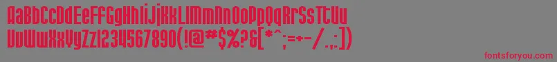 SF Port McKenzie Extended Font – Red Fonts on Gray Background