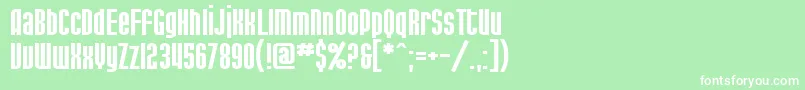 SF Port McKenzie Extended Font – White Fonts on Green Background