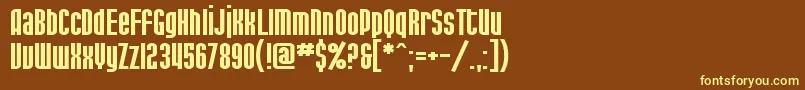 fuente SF Port McKenzie Extended – Fuentes Amarillas Sobre Fondo Marrón