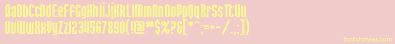 SF Port McKenzie Extended-Schriftart – Gelbe Schriften auf rosa Hintergrund
