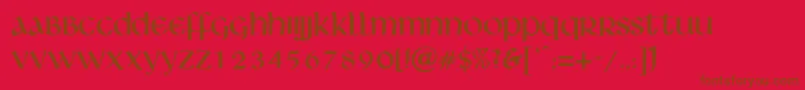 IslingtonRegularDb Font – Brown Fonts on Red Background