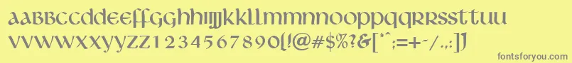 Weitere Informationen zur IslingtonRegularDb-Schriftart IslingtonRegularDb-Schriftart – Graue Schriften auf gelbem Hintergrund