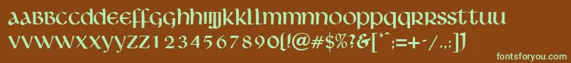 More about IslingtonRegularDb Font IslingtonRegularDb Font – Green Fonts on Brown Background