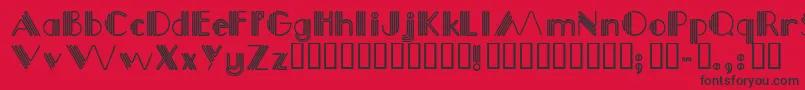 Picadilly Font – Black Fonts on Red Background