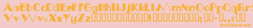 Picadilly Font – Orange Fonts on Pink Background