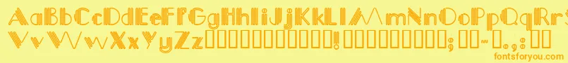 Picadilly Font – Orange Fonts on Yellow Background
