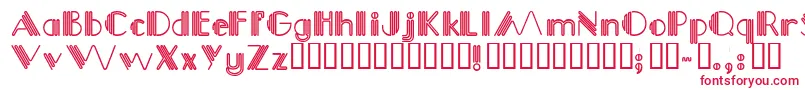 Picadilly-Schriftart – Rote Schriften auf weißem Hintergrund