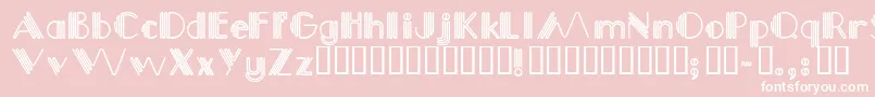 Picadilly-Schriftart – Weiße Schriften auf rosa Hintergrund