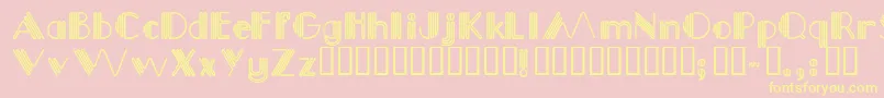 Picadilly Font – Yellow Fonts on Pink Background