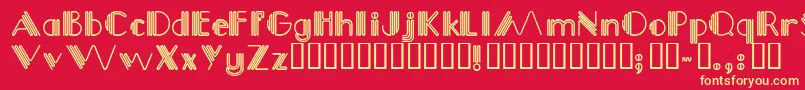 Picadilly Font – Yellow Fonts on Red Background