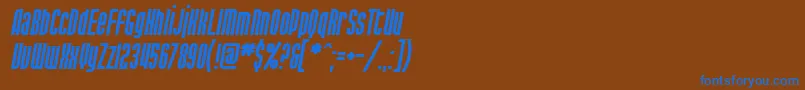 Saiba mais sobre a fonte SF Port McKenzie Italic Fonte SF Port McKenzie Italic – fontes azuis em um fundo marrom