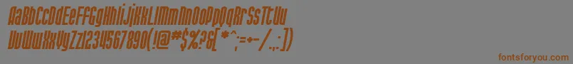 SF Port McKenzie Italic Font – Brown Fonts on Gray Background