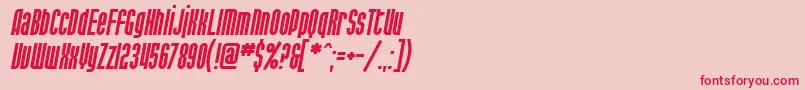 SF Port McKenzie Italic Font – Red Fonts on Pink Background