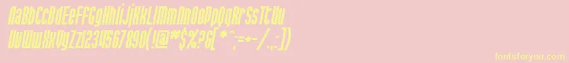 Fonte SF Port McKenzie Italic – fontes amarelas em um fundo rosa