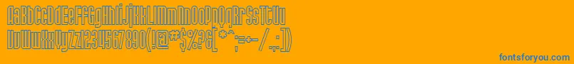 SF Port McKenzie Outline Font – Blue Fonts on Orange Background