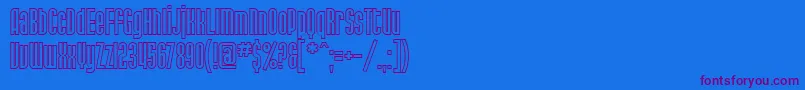 SF Port McKenzie Outline Font – Purple Fonts on Blue Background