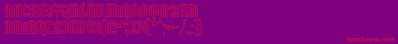 SF Port McKenzie Outline Font – Red Fonts on Purple Background