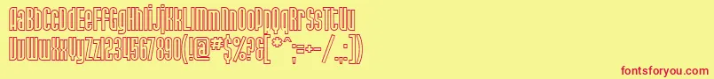SF Port McKenzie Outline Font – Red Fonts on Yellow Background