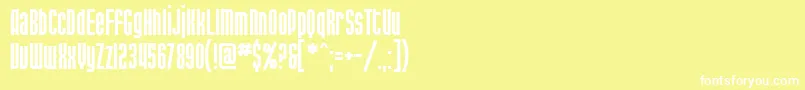 SF Port McKenzie Font – White Fonts on Yellow Background