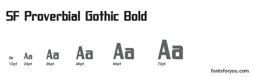 Größen der Schriftart SF Proverbial Gothic Bold