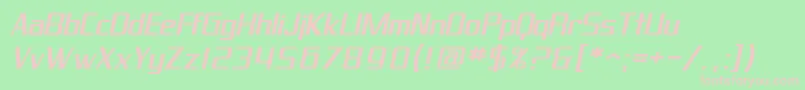 SF Proverbial Gothic Extended Oblique Font – Pink Fonts on Green Background