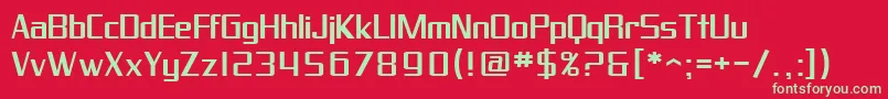 SF Proverbial Gothic Extended Font – Green Fonts on Red Background