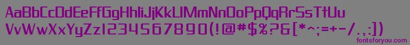 Шрифт SF Proverbial Gothic Extended – фиолетовые шрифты на сером фоне