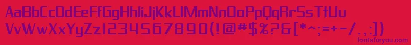 SF Proverbial Gothic Extended Font – Purple Fonts on Red Background