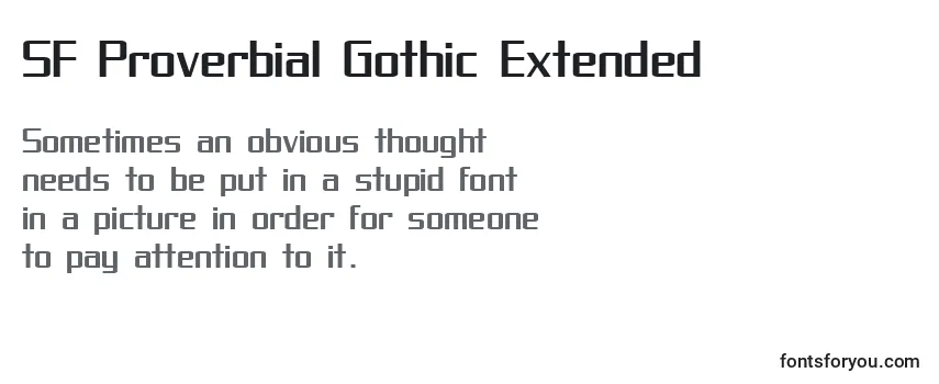 SF Proverbial Gothic Extended Font