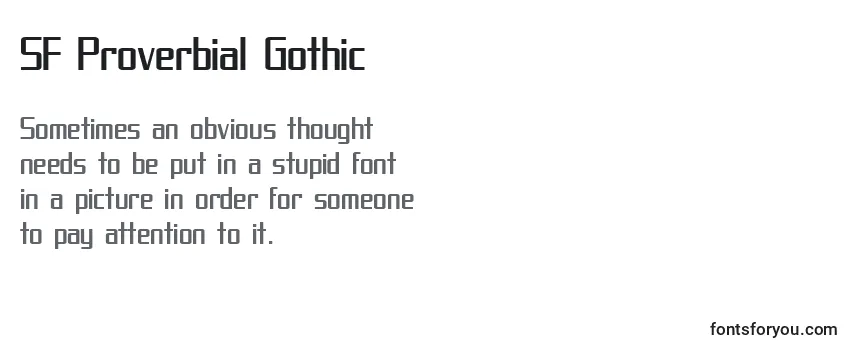 Review of the SF Proverbial Gothic Font