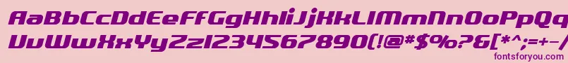 SF Quartzite Bold Oblique Font – Purple Fonts on Pink Background