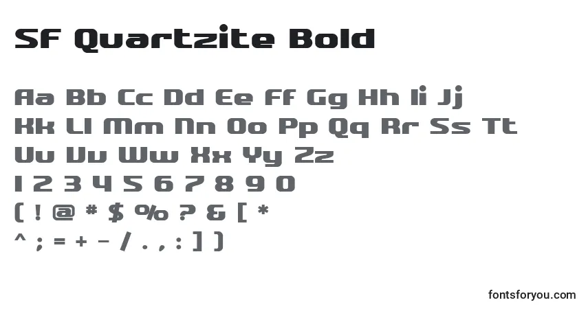 SF Quartzite Bold Font – alphabet, numbers, special characters