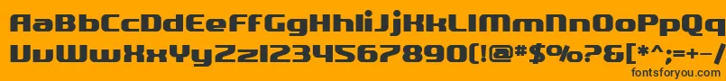 SF Quartzite Bold-Schriftart – Schwarze Schriften auf orangefarbenem Hintergrund