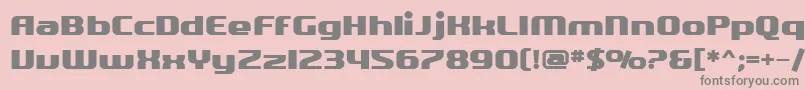 フォントSF Quartzite Bold – ピンクの背景に灰色の文字
