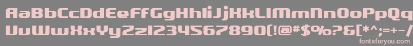 SF Quartzite Bold Font – Pink Fonts on Gray Background
